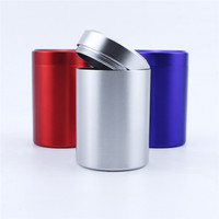 Boîte de rangement en métal à l'épreuve des enfants pour préserver la fraîcheur, boîte en étain pour thé, café, épices, pot de rangement en aluminium avec couvercle à vis
