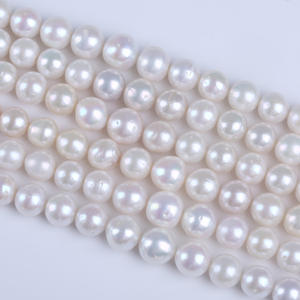 Cuentas Sueltas de Perlas Redondas Blancas Edison de Agua Dulce Natural de 10-12 mm de Zhuji Wholesale para Joyería - Product Image 1