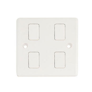 VNX Wall Switch Electrical Accessories Professional Manufacture Electrical 10 Amp White 4 Gang 1Way/2 Way Standard Copper