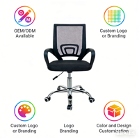 Mobiliario de Comedor Sillas de Oficina Baratas de Malla con Respaldo y Reposabrazos Silla Giratoria Elevable de Conferencia Transpirable Ejecutiva Ergonómica de Malla
