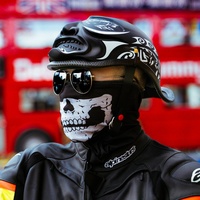 Casque de sécurité demi-face pour moto, scooter électrique/vélo électrique, coque ABS, sans visière, motif crâne, toutes saisons