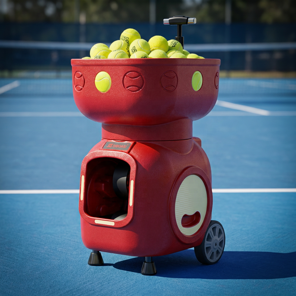 Professional SIBOASI Indoor/Outdoor Use T3 ABS Tennis Ball Server Machine 120-Ball Capacity Durable Remote Control Mobile APP