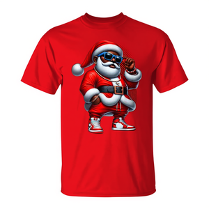 T-shirt natalizia in stile street cool hip hop con Babbo Natale - Product Image 2