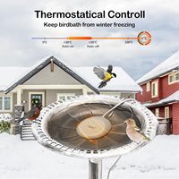 Chauffe-eau thermostatique 70W pour bain d'oiseaux, dégivreur de puits à eau pour volailles, abreuvoir extérieur pour poulets de ferme