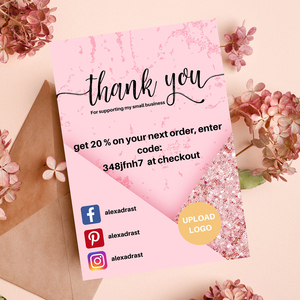 Customized <strong>Printing</strong> Thankyou Personalized Luxury Brand <strong>Small</strong> Business Packaging Thank You Card Purchase With Logo for Your <strong>Order</strong> - Product Image 2