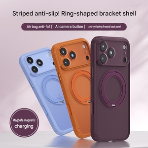 Funda Magnética Translúcida Mate de Alta Calidad para iPhone 18 17 Pro Max 360 °   Soporte de Anillo con Botones Táctiles AI y Funda Antigolpes - Product Image 3