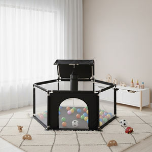 Parque de juegos personalizado para bebés con saco de boxeo y portería de fútbol, centro de actividades de seguridad para niños de alta resistencia, valla de juegos para interiores al por mayor - Product Image 1