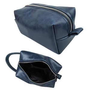 Borsa per il Trucco in Pelle PU di Lusso Personalizzata con Logo, Impermeabile con Cerniera, Pochette da Viaggio per Cosmetici - Product Image 2