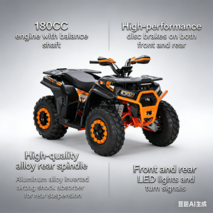 <span class=keywords><strong>Quad</strong></span> 180CC 4 temps pour adultes, <span class=keywords><strong>1000W</strong></span>, à essence, 4 roues motrices avec transmission par chaîne, 4x4, vitesse maximale de 55 km/h - Product Image 6