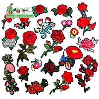 Op maat gemaakte geborduurde patches bloemen naam badge patch set voor kinderen volwassenen kleding tassen hoeden