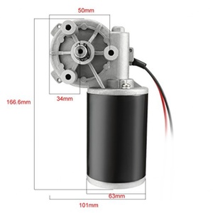 มอเตอร์เกียร์หนอน DC 12V เสียงเบา ขนาด 59 มม. 63 มม. 76 มม. แรงบิดสูง ความเร็วคงที่ รับผลิตตามแบบ OEM - Product Image 4