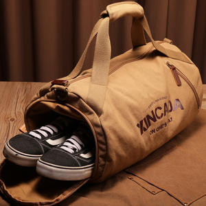 Sac de sport de formation personnalisé en gros, sac de sport à bandoulière, sac de voyage en toile de grande capacité, sac à main simple - Product Image 4