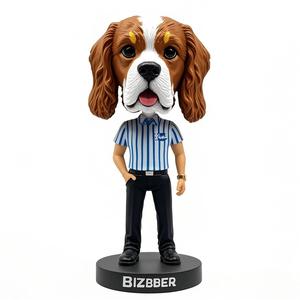 Destek özelleştirilmiş köpek benzeri Bobbleheads reçine çevre dostu malzeme hediyelik eşya olarak kullanılan gerçekçi görüntü