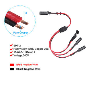 Cablaggio per <span class=keywords><strong>auto</strong></span> <span class=keywords><strong>cavi</strong></span> caricabatteria per <span class=keywords><strong>batteria</strong></span> 3x SAE Splitter pannello di disconnessione energia solare Sae - Product Image 2