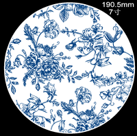 60 Assiettes en plastique robustes blanches et bleues de 10,25 po (dîner) et 7,5 po (dessert) pour fêtes, anniversaires et douches nuptiales
