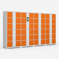 Armoire de rangement intelligente commerciale à 48 compartiments, avec serrure électronique sécurisée et structure de base robuste pour la conservation sécurisée des objets dans les espaces publics