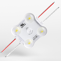 Module LED à injection 12V DC, étanche IP67, avec circuit imprimé en aluminium, 4 LED, 2W, 160-180 lumens, SMD 2835, lentille de rétroéclairage, certifié RoHS