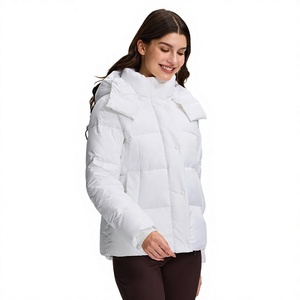 Custom Logo Puffer Jacket Women Oversized Winter Thick Warm Puff Padded Zipper Puffer Women Jacket - Product Image 2