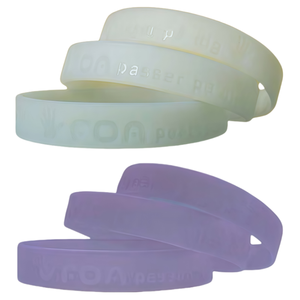 <strong>Ultraviolet</strong> Silicone <strong>Bracelets</strong> Custom Logo UV Silicone Wristbands - Product Image 3