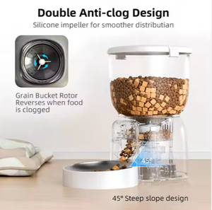 Distributeur <span class=keywords><strong>de</strong></span> nourriture pour animaux <span class=keywords><strong>de</strong></span> compagnie <span class=keywords><strong>de</strong></span> 4 L avec télécommande, distributeur automatique programmé pour chiots et <span class=keywords><strong>chatons</strong></span>, OEM ODM - Product Image 5