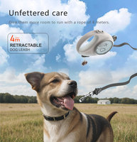 Laisse rétractable de luxe pour chien avec crochet rotatif à 360°, laisse en nylon et caoutchouc durable pour un entraînement rigoureux, chiens et chats