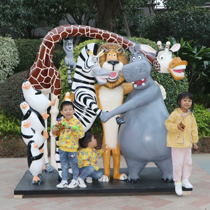 Estatuas de Animales de la Selva a Tamaño Real Personalizadas, Grandes Estatuas de Jirafa y <span class=keywords><strong>Elefante</strong></span> de Resina y Fibra de Vidrio para Safari, en Venta - Product Image 1
