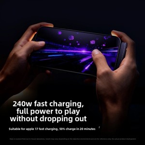Cavo Dati 2 in 1 da 240W con Supporto per Telefono, Rotazione a 360 Gradi, Cavo Type-C per <span class=keywords><strong>iPhone</strong></span> e Android, 1,5M in Nylon Intrecciato - Product Image 4