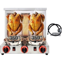 Barbecue vertical Pro-Tech PT-880 de luxe en acier inoxydable avec grille en céramique alvéolée infrarouge pour charbon de bois, idéal pour les kebabs et doners