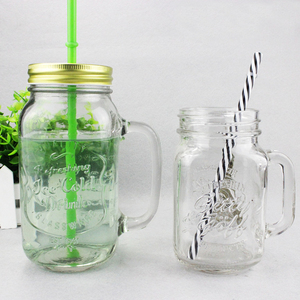 Bán Buôn Ice Cold Uống 20 Oz 600Ml <span class=keywords><strong>Glass</strong></span> <span class=keywords><strong>Mason</strong></span> <span class=keywords><strong>Jar</strong></span> <span class=keywords><strong>Glass</strong></span> <span class=keywords><strong>Jar</strong></span> Uống Lạnh Với Xử Lý Và Rơm Có Nắp Đậy - Product Image 2