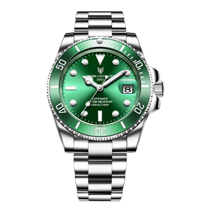 LIGE 6801 Morden Style Nouveauté Haute Qualité Nouvelle Arrivée Bas quantité minimale de commande Étanche Promotionnel Hommes Montre à Quartz Bracelet en Acier Inoxydable - Product Image 5