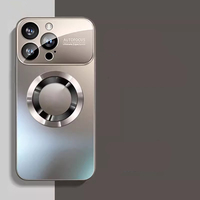 Casing Magnetik iPhone 16 Pro, Mendukung Pengisian Daya Nirkabel, Pelindung Ponsel, Pegangan Ponsel