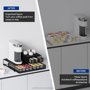 Pull Out <strong>Coffee</strong> Bar Station Organizer with Storage Drawer for <strong>Keurig</strong> K Cup and <strong>Coffee</strong> <strong>Pods</strong> - Product Image 4