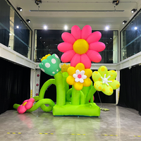 Décoration florale gonflable géante multicolore de 4,75 m de haut, autoportante, pour l'extérieur, idéale pour le printemps
