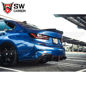 Serat karbon KB gaya Diffuser belakang, untuk BMW Series G20 G28 <span class=keywords><strong>M</strong></span> Sport 325i 330i M340i 2019-2022 Splitter Spoiler bawah Bumper belakang - Product Image 5