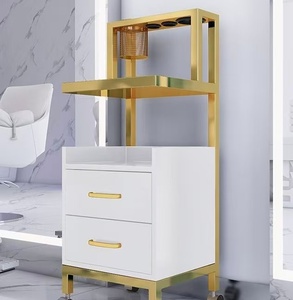 Carrello da Salone Moderno Ecologico in Legno con Cassetti e 4 Ruote, per Soggiorno, Bagno, Centro Estetico e <span class=keywords><strong>Officina</strong></span> <span class=keywords><strong>di</strong></span> Pedicure - Product Image 5