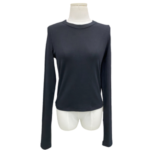 T-shirt élégant en <span class=keywords><strong>laine</strong></span>/cachemire à manches longues pour femmes <span class=keywords><strong>de</strong></span> haute <span class=keywords><strong>qualité</strong></span> 100% surdimensionné avec breloque coupe ajustée col haut Style décontracté Base - Product Image 2