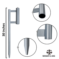 Kit de mât de drapeau publicitaire en aluminium de 11 pieds, vente directe d'usine FSFLAG, bannière de drapeau de plage personnalisée pour la publicité commerciale
