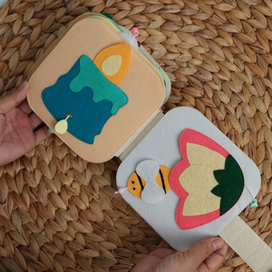 <span class=keywords><strong>Livre</strong></span> d'activités <span class=keywords><strong>personnalisé</strong></span> en feutre doux pour tout-petits, jouet éducatif sensoriel Montessori, 1-6 ans, étiquetage privé - Product Image 5