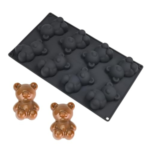 Molde para Pastel en Forma de Oso de 8 Cavidades, LFGB Platino, 100% de Grado Alimenticio, Antiadherente, Libre de BPA, de Silicona para Mousse - Product Image 4