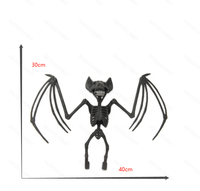 Fournitures de fête, accessoires fantaisie, décorations suspendues, accessoires d'horreur, chauve-souris en plastique simulée avec des yeux qui brillent, artisanat d'Halloween, squelette de chauve-souris