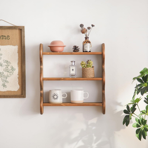 Étagère murale en bois massif 100%, multi-niveaux, étagères flottantes rustiques, étagère de rangement murale, décoration de style farmhouse, étagères suspendues - Product Image 4