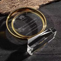 Trophées sportifs personnalisés en verre et cristal gravés au laser, durables, pour événements de cricket, golf, football, musculation, avec logo personnalisé