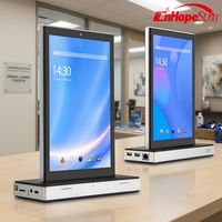 Tablette publicitaire à double écran tactile 10 pouces, dernier modèle, pour comptoir de caisse, affichage numérique du menu, RK3568 POE, appareil intelligent Android