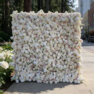 Panneau mural de fleurs artificielles 5D ultra-réaliste 8*9 pieds pour décoration intérieure, toile de fond florale – Grande Vente - Product Image 3