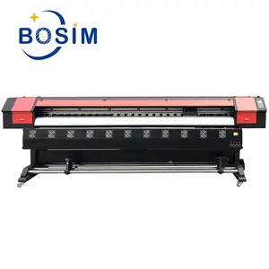 Bosim 3.2m 126 inci printer nonair eco dengan 2 * Eps i3200 kepala cetak pabrik format besar langsung printer inkjet untuk kanvas