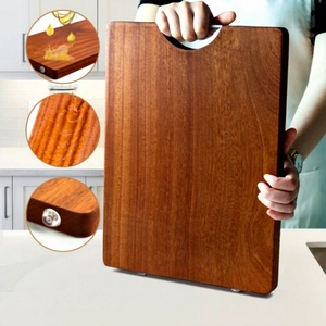 Planche artisanale monobloc en bois <span class=keywords><strong>de</strong></span> Sapele massif, pièce décorative en bois dur à grain visible et bords épais pour <span class=keywords><strong>l</strong></span>'aménagement intérieur - Product Image 3