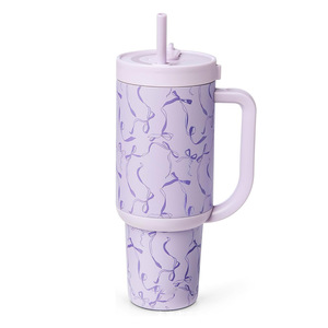 40oz insulated stainless steel tumbler sliding button retractable hidden <b>straw</b> bpa-free 40oz stainless steel sippy cup - Product Image 4