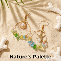 Boucles d'oreilles pendantes asymétriques RINHOO Bohemia en forme d'étoile de mer et de coquillage pour femme, vintage, colorées, avec pierres irrégulières et perles, bijoux de plage