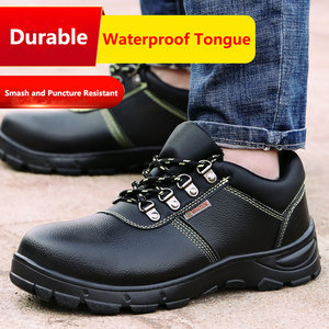 Người Đàn Ông Của Low-Top Chống-Smash Da Bò Da Làm Việc Giày Chịu Mài Mòn Thép <span class=keywords><strong>Toe</strong></span> An Toàn Giày Cho Xây Dựng - Product Image 6
