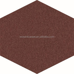 Dalles de moquette hexagonales en nylon à boucles, ignifuges, modernes, à motif écossais, pour bureaux commerciaux, pour la prière et l'usage domestique - Product Image 2